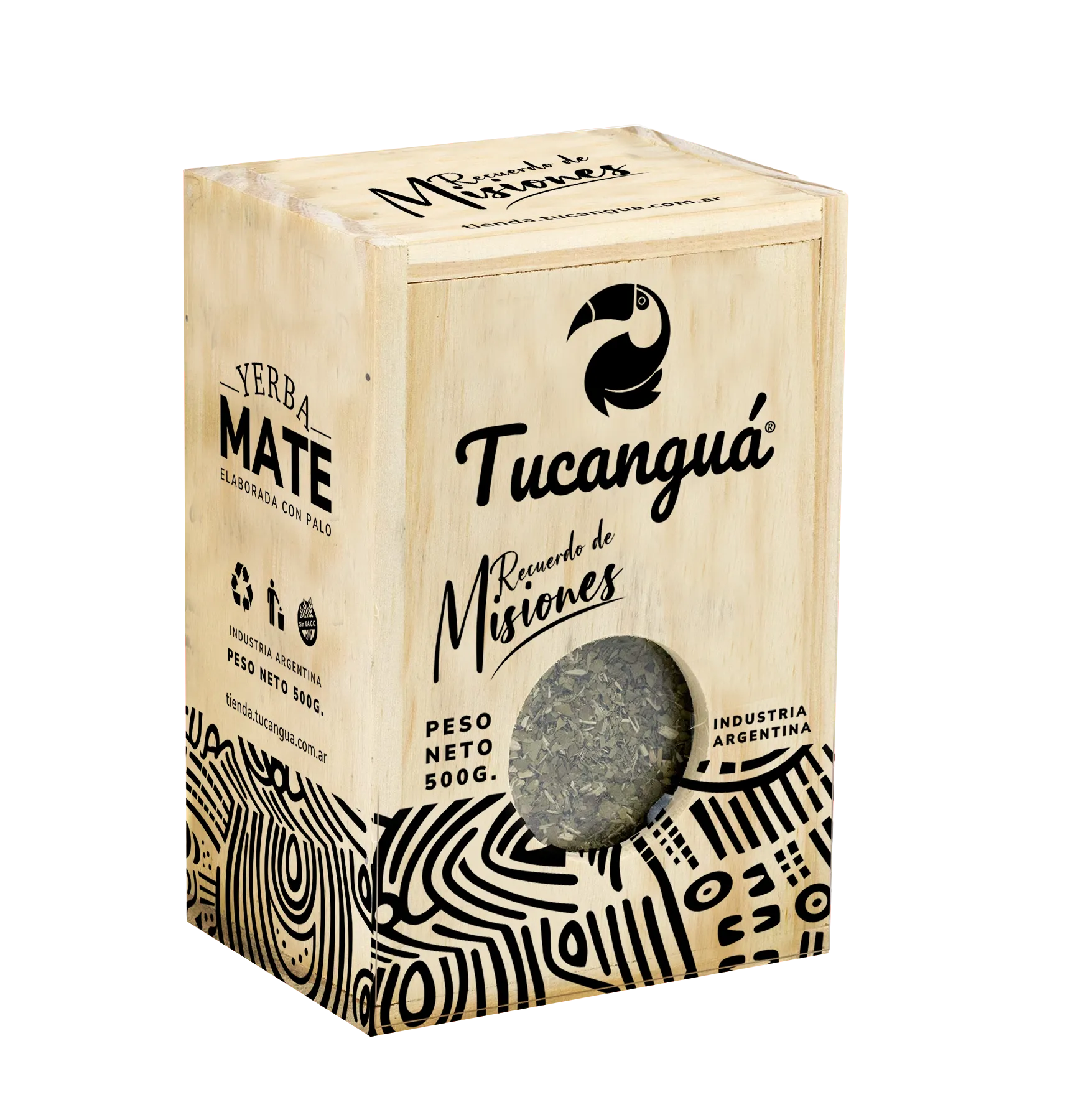 Yerba Mate en Caja de Madera x 500 grs.